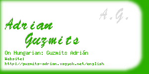 adrian guzmits business card